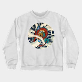 Minhwa: Asian Dragon with Magic Pearl B Type (Korean traditional/folk art) Crewneck Sweatshirt